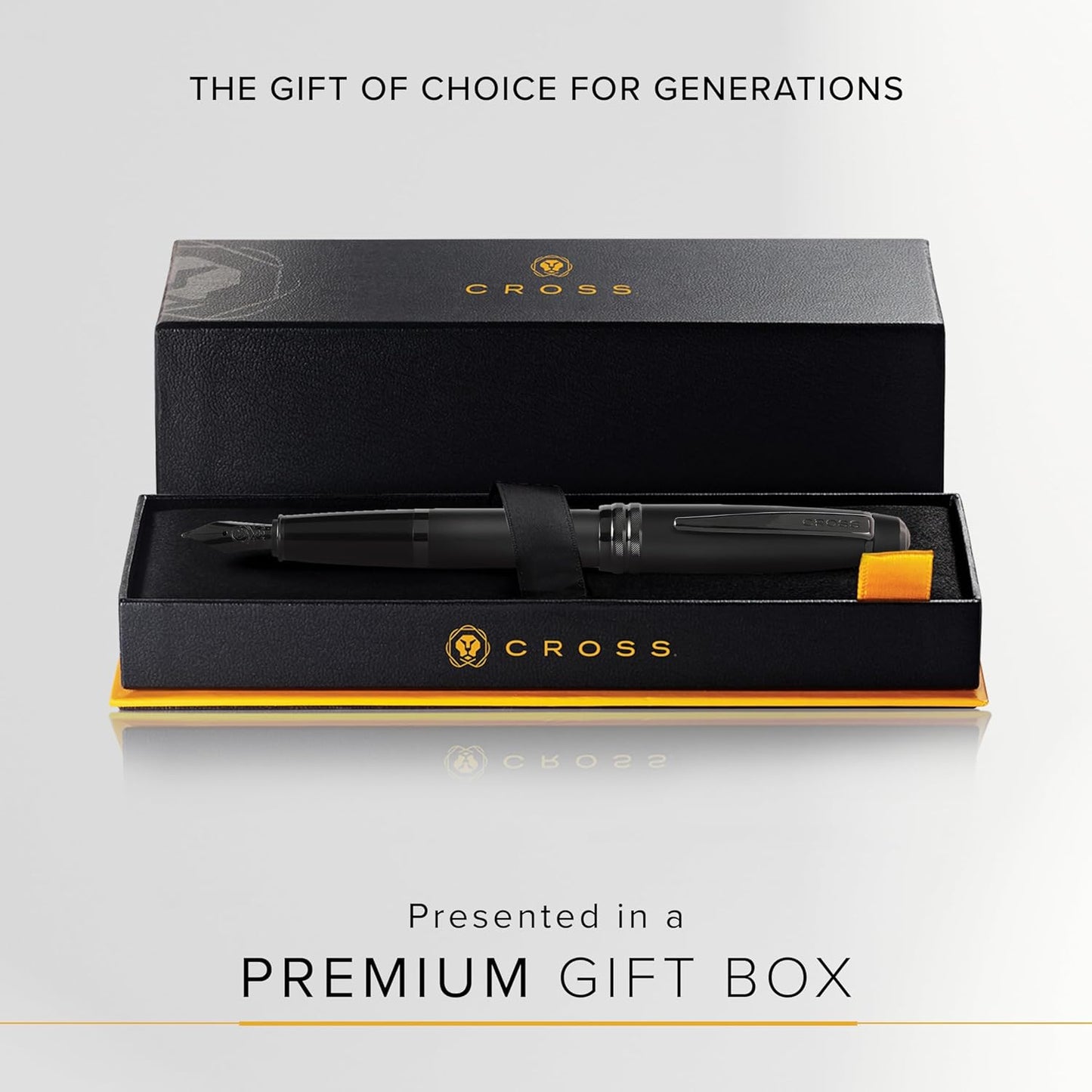 Cross Bailey Refillable Fountain Presented in a Premium Gift Box - Medium Point, Black Ink, Matte Black