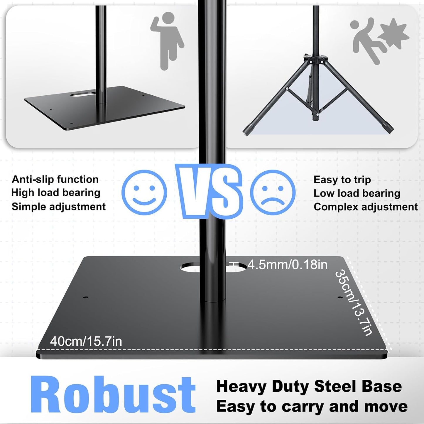 Pipe and Drape Backdrop Stand 10FT x 10FT, Adjustable Backdrop Stand Heavy Duty, Background Stand, Backdrop Stand for Parties, Photography, Wedding, Birthday Decoration (10ft x 10ft)