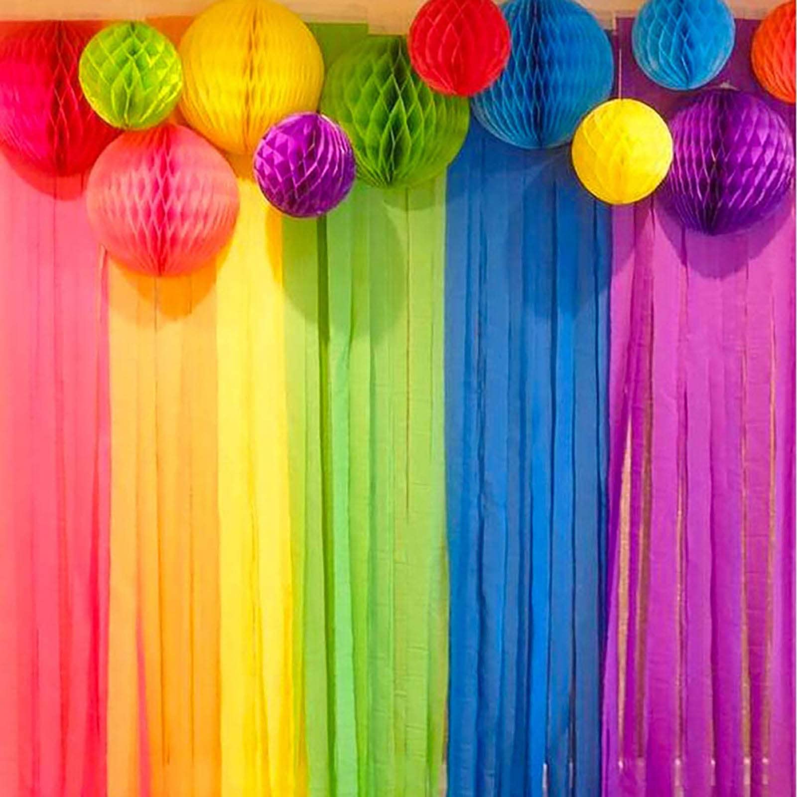 ZOOYOO 12Pcs 6" 10" Honeycomb Balls Decorations Hanging Tissue Paper Pom poms for Birthday Wedding