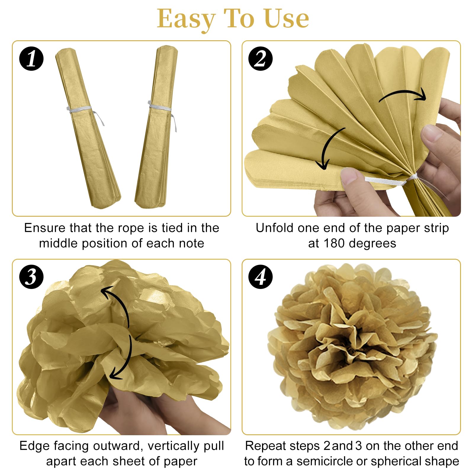 Turypaty Happy Wedding Anniversary Decorations Kit Supplies Black Gold