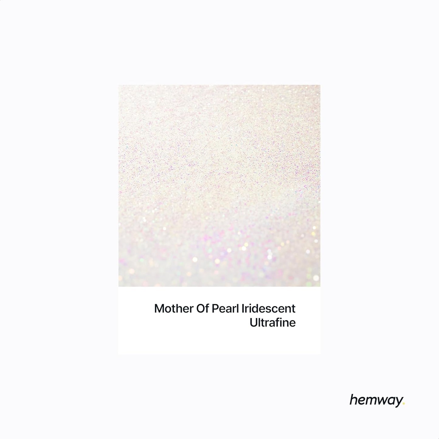 Hemway Eco Friendly Biodegradable Glitter 100g / 3.5oz Bio Cosmetic Safe Sparkle Vegan For Face, Eyeshadow, Body, Hair, Nail And Festival - Ultrafine (1/128" 0.008" 0.2mm) - Mother of Pearl Iridescent