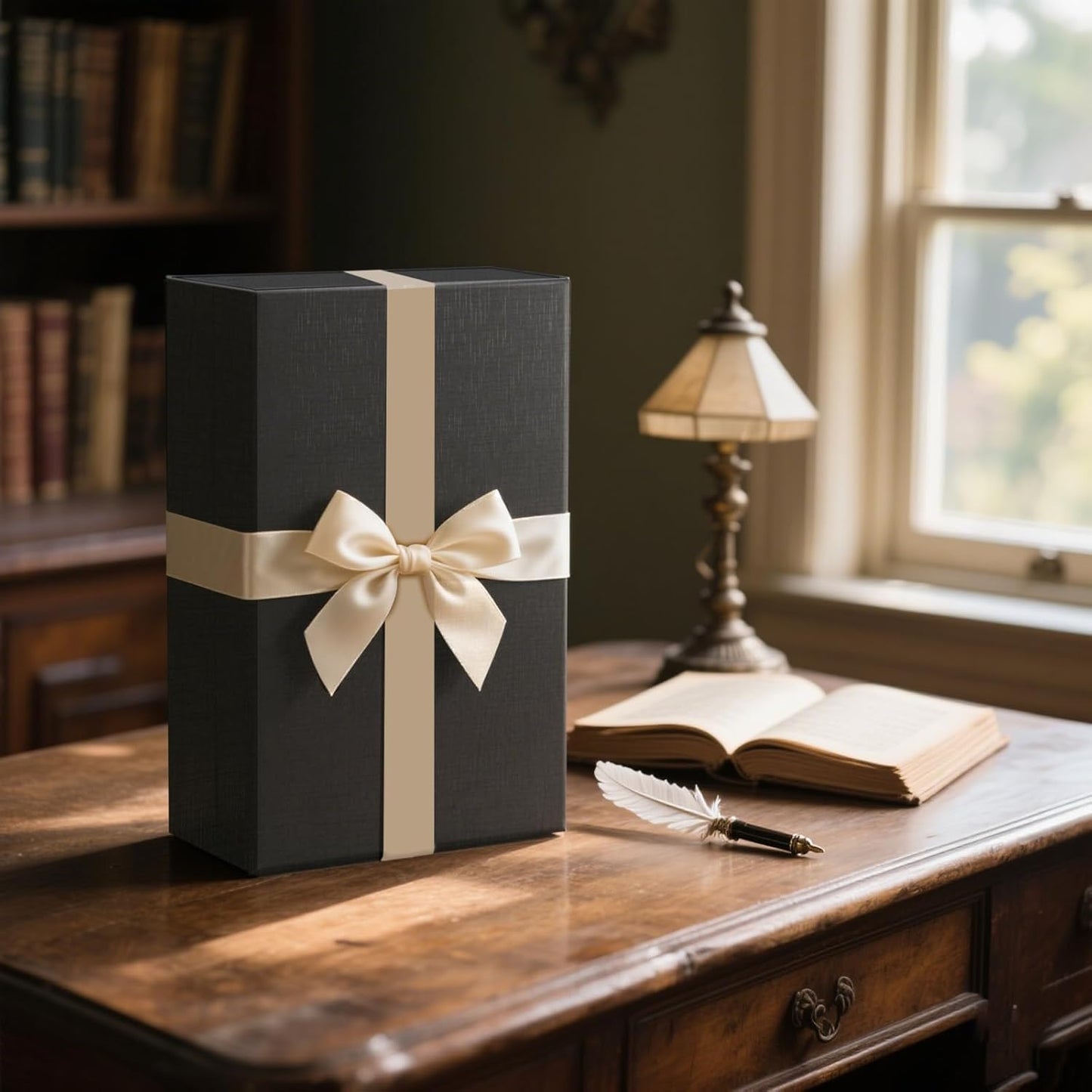 Large Black Gift Box,13.75"x9"x4.5", Gift Boxes with Magnetic Lids for Presents Closure Gift Packing for Birthday,Christmas, Halloween,Wedding,Bridal Gifts,Mother's Day Gift Packging