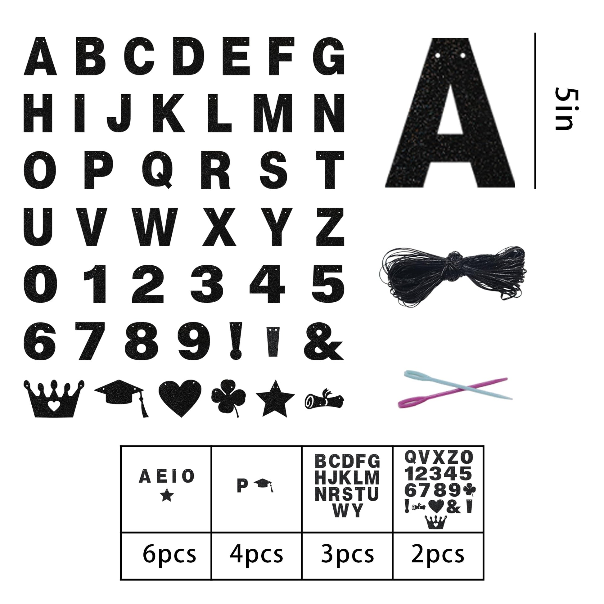 131 PCS Custom Banner DIY Letter Banners Personalized Banner for Birthday