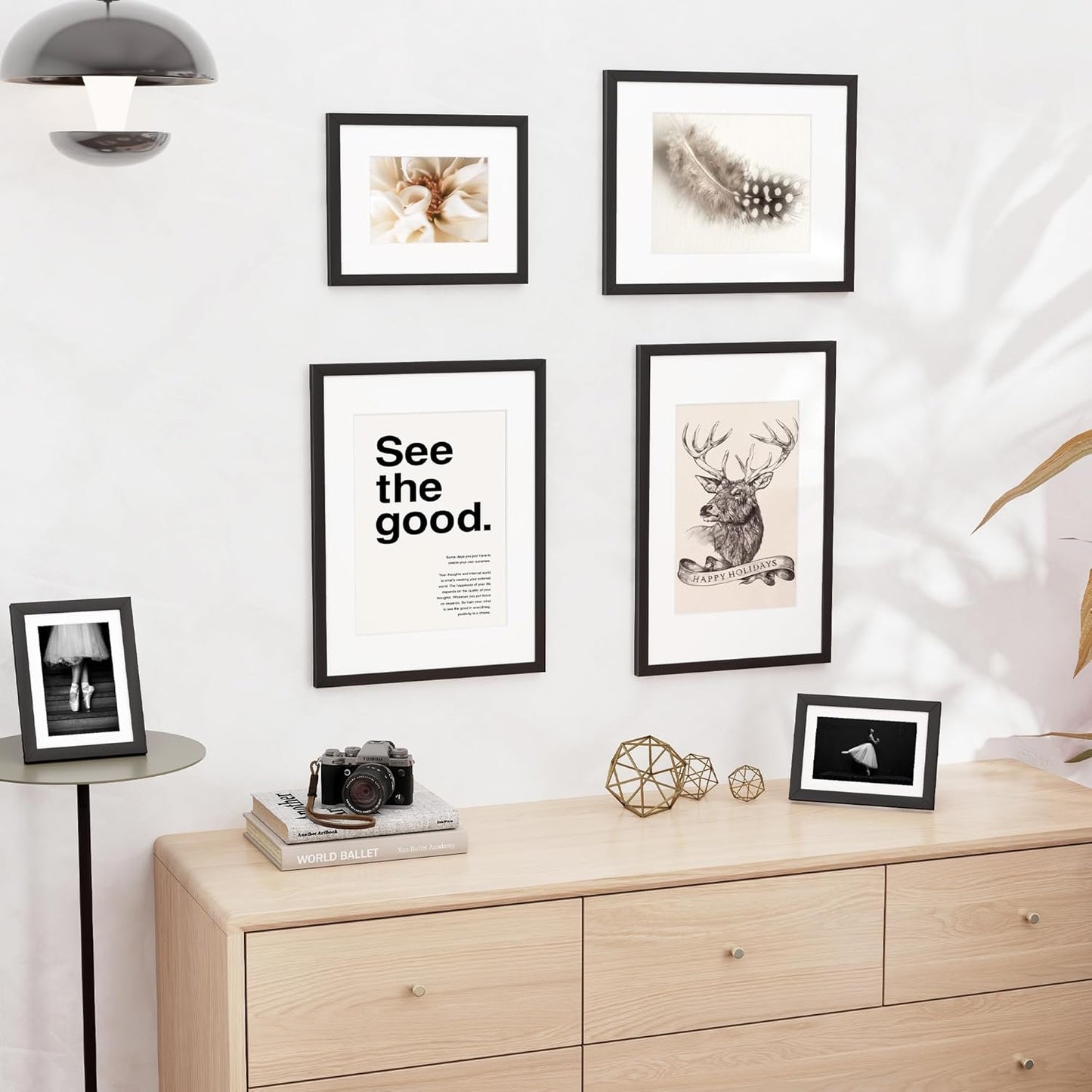 20x30 inch Picture Frame, 20x30 Photo Frames with 16x24 Removable Mat - High Definition Plexiglass - Vertical and Horizontal Display - Wall Hanging Poster Frame - Black, 5 Pack