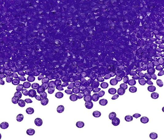PATIKIL 10000 Pcs Wedding Table Scatter Confetti Crystals 4.5mm Acrylic Diamonds Vase Fillers Gems for Table Centerpiece Decorations Party Vase Beads, Dark Purple