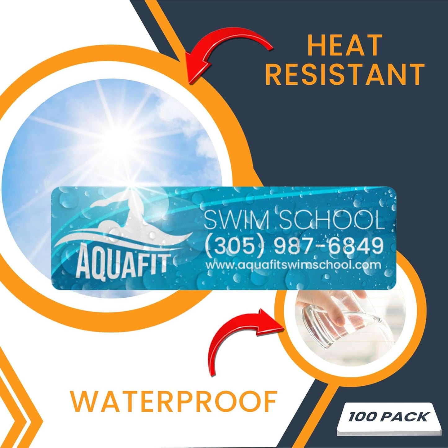 Magnet Me Up Custom 10x3 Inch Rectangle Magnet, 100 Pack, Customizable for Businesses, Personal Use, Choose Your Text, Upload Image, Magnetic Vinyl for Car and Any Magnetic Surface, Crafted in USA