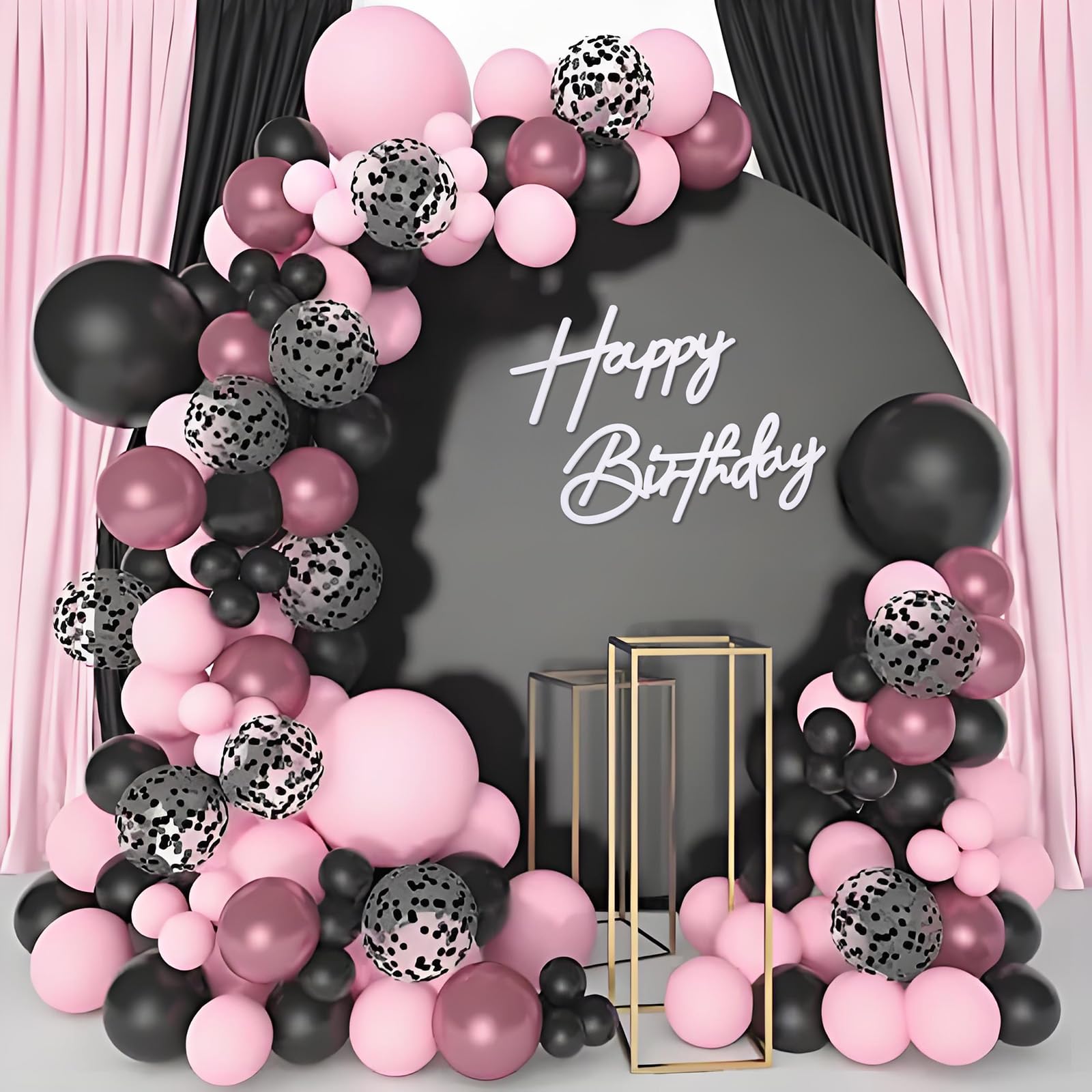 GYFCI Happy Birthday Sign for Backdrop - Felt Happy Birthday Letters Sign for Girls, Boys & Adults'