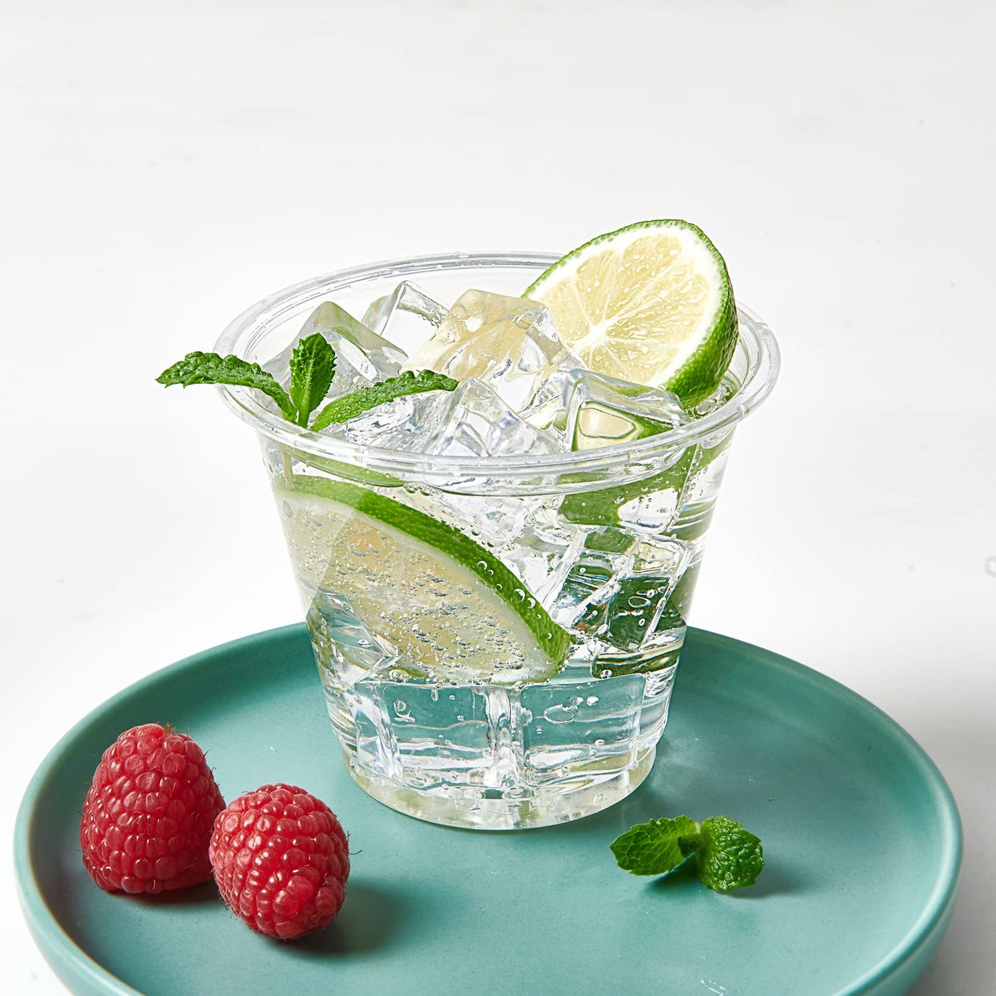 Turbo Bee 300 Pack 9oz Clear Plastic Cups,Disposable Crystal Drinking Cups,PET Plastic Party Cups