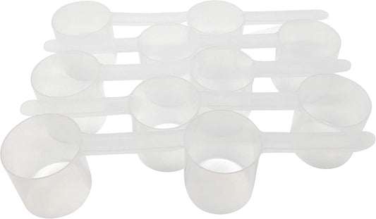 70 mL (2.37 Oz. | 4.73 Tablespoon) Long Handle Scoop for Measuring Coffee, Pet Food, Grains, Protein, Spices and Other Dry Goods (Pack of 10)