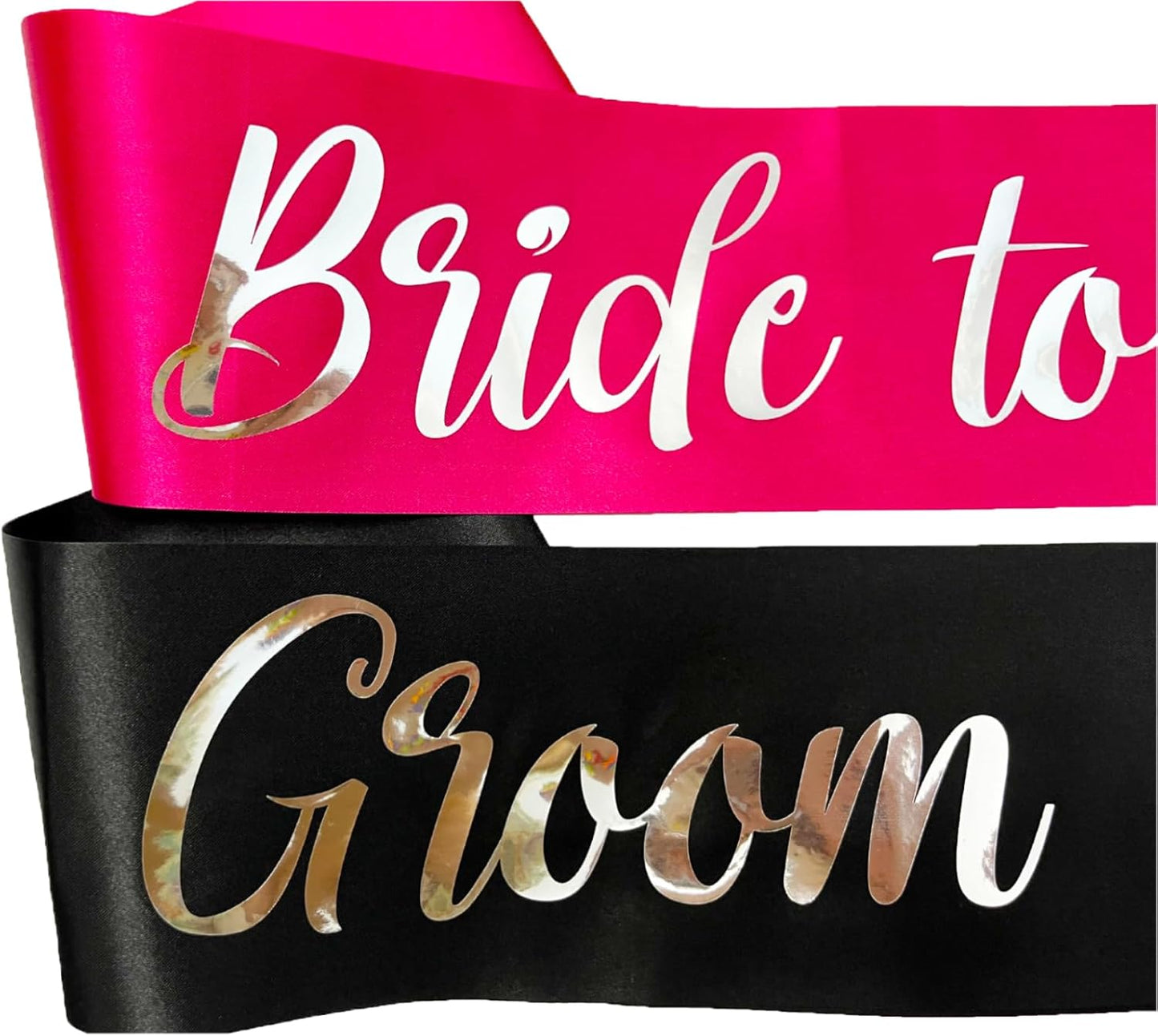 Bride to Be Sash and Groom to Be Sash, Bachelorette Party Supplies Engagement Party Favors, Bridal Shower Sashes Bachelor Decorations Hot Pink