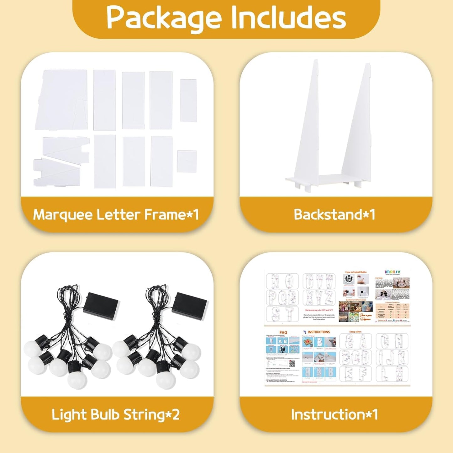 imprsv Marquee Light Up Letters, 4FT Mosaic Letters with Light for Baby Shower Graduation Party Decor, Large K for Engagement Wedding Party Decorations (Need to Assemble)