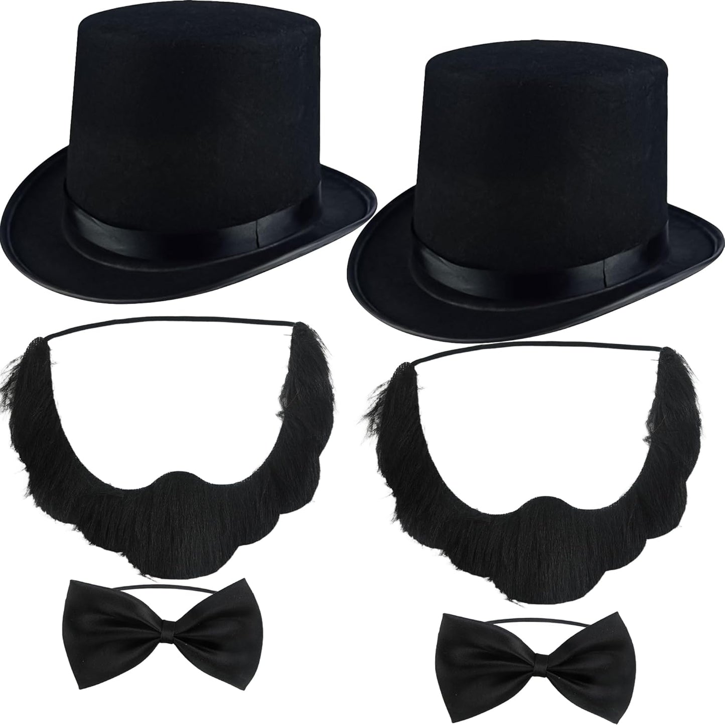 6 Pcs 1920s Gentleman Hat Costume Presidents Day 1920s Costume Accessories for Halloween Cosplay Retro Party