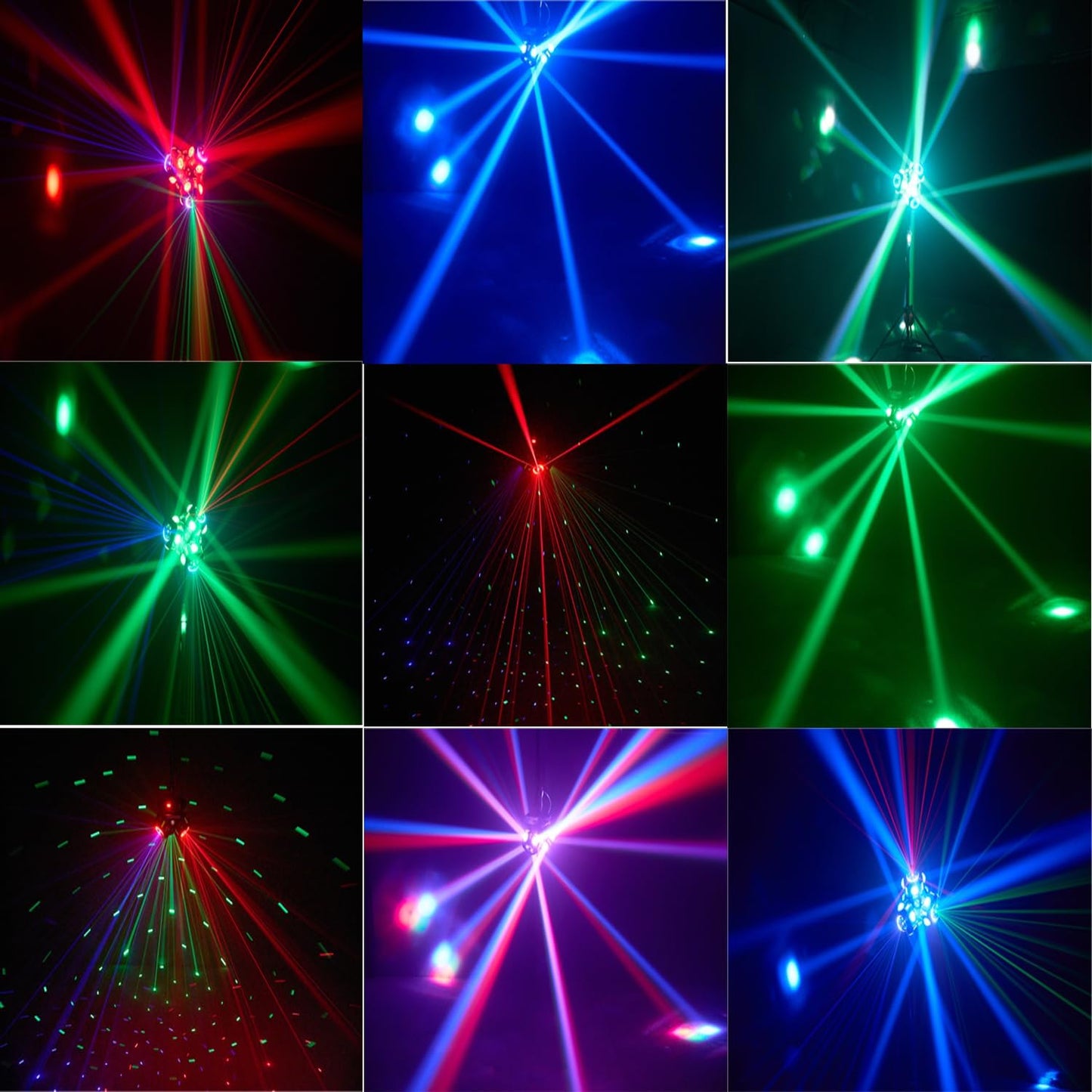 Moving Head DJ Lights for Parties, 16X10W RGBW 4-in-1 Party Light with Strobe Stage Effect Beam Lights Controlled by 18CH DMX-512/Sound Activated for Christmas KTV Wedding