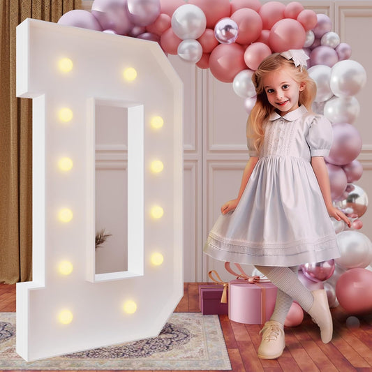 imprsv 4FT Marquee Light Up Letters for Birthday Party Decorations Large Marquee Letters for Wedding Event Bridal Shower Engagement Anniversarty Party Decor,Letter D