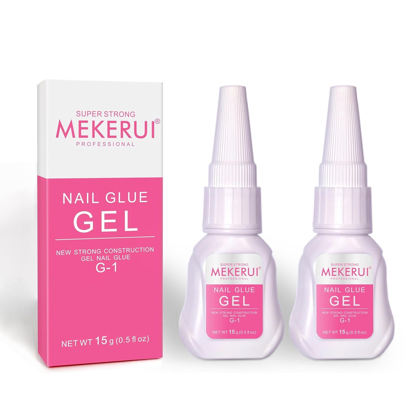 Mekerui's Super Strong Nail Glue is Perfect for Press - on Nails. drip - Proof and Clog - Proof, Dries in 7 Seconds Without UV Light, Lasts Over 30 Days, is Waterproof, and has Professional Salon