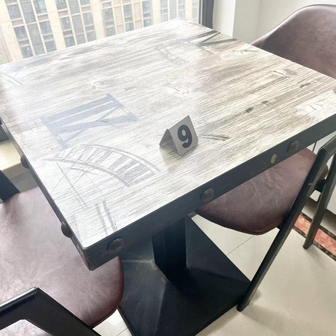 10 Pcs Metal Place Cards Stackable Tent Style Table Numbers，Place Card Holders for Celebration Wedding Party Restaurants Cafes Bars Gatherings meeting Room Board Game Serial (Small 1-10, Black)