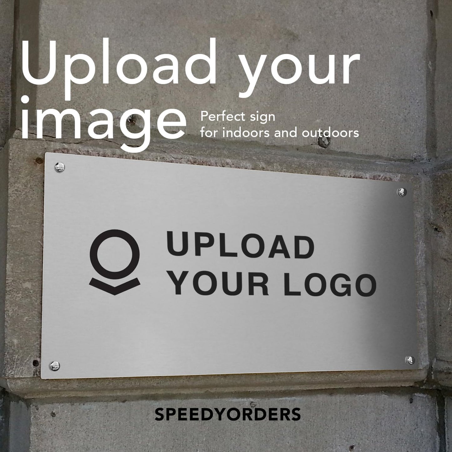 Custom Metal Signs, Personalized Aluminum, Customized Safety, Business Signs, Waterproof Outdoor, White Aluminum (Logo, 30x24 In)