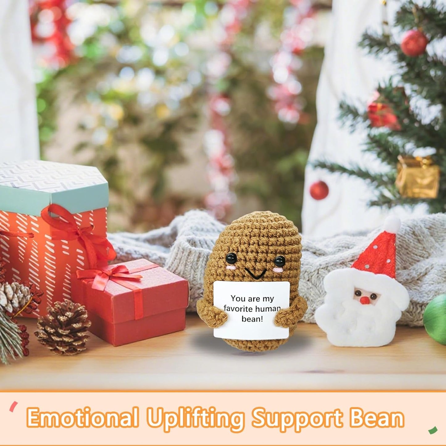 Funny Handmade Coffee Bean Gift-Unique Cute Presents for Women & Men,Emotional Cheer Support,Birthday Gifts for Her/Him,Friends,Coworkers,Family