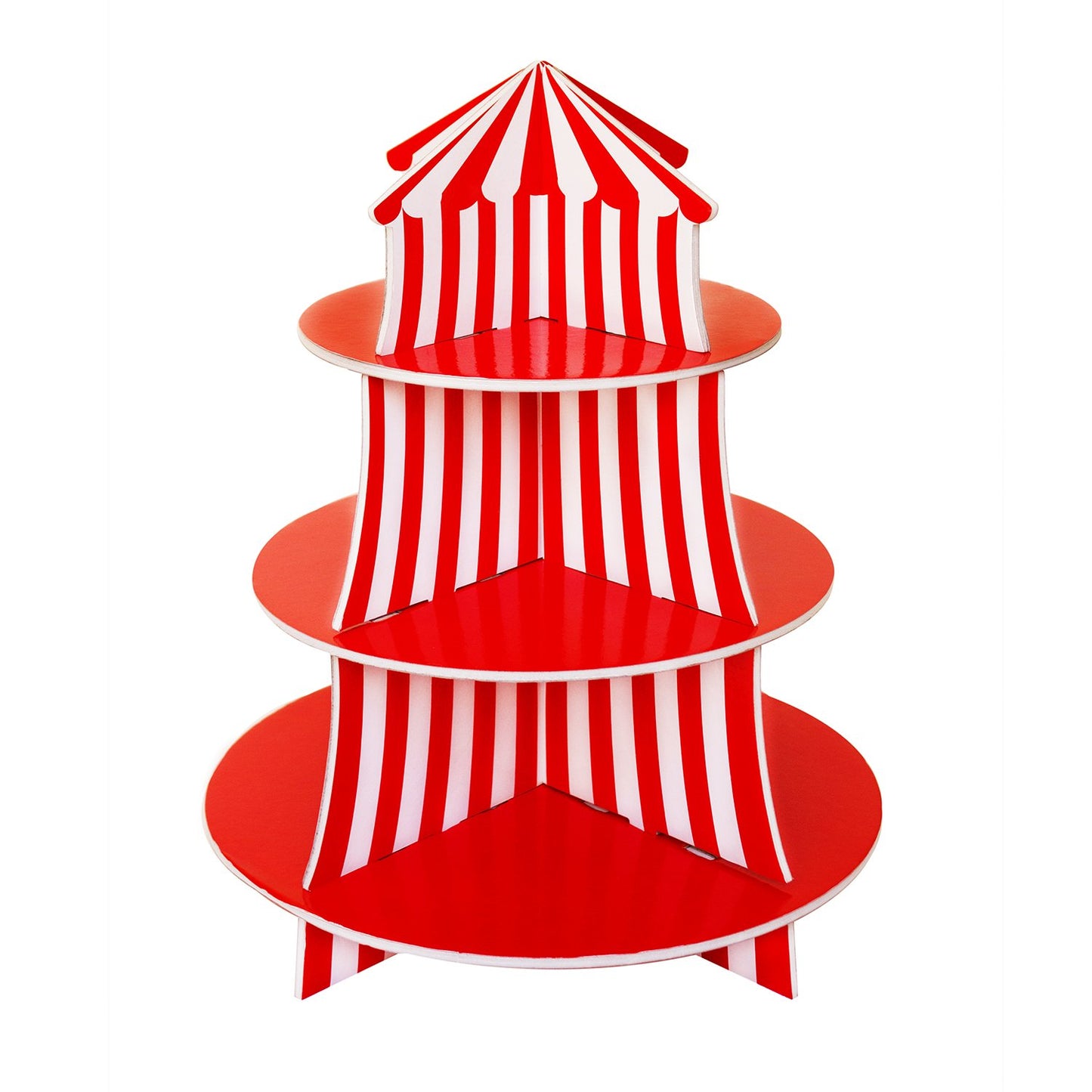 Super Z Outlet 3 Tier Cupcake Foam Stand with Circus Carnival Tent Design for Desserts, Birthdays