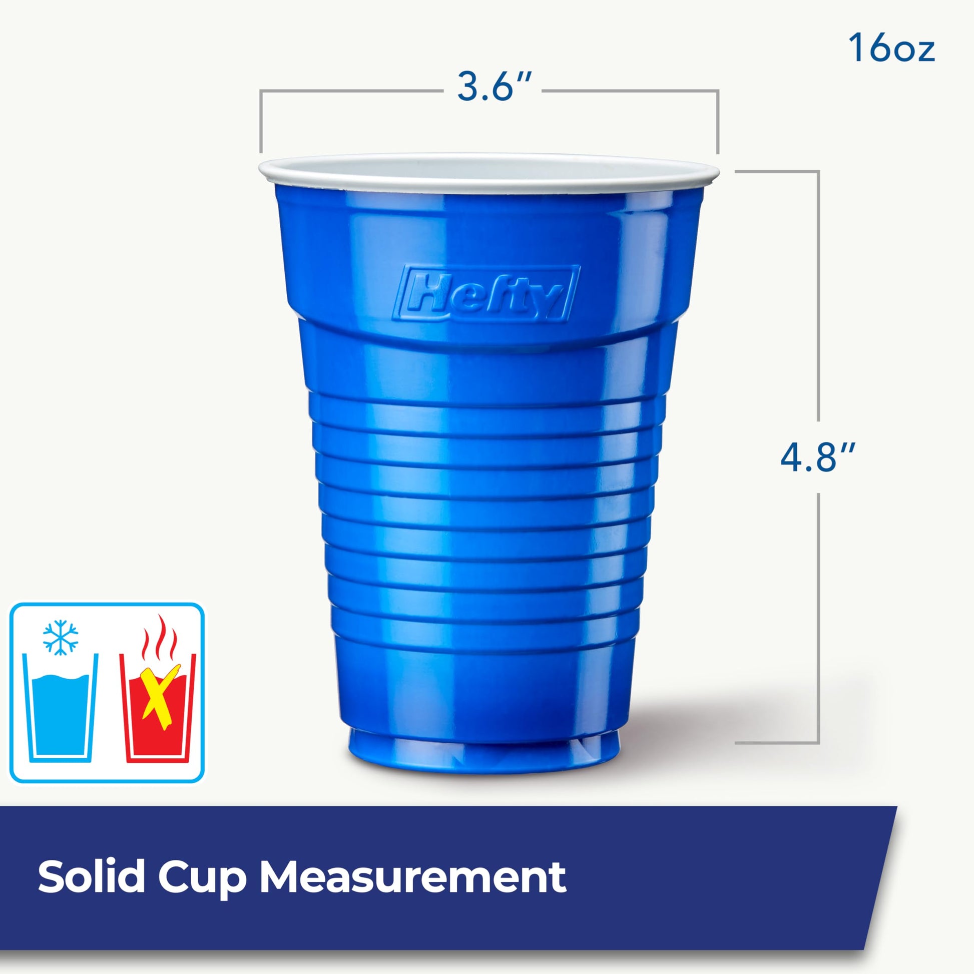 Hefty Party On Disposable Party Cups, Patriotic Color Pack, 76ct