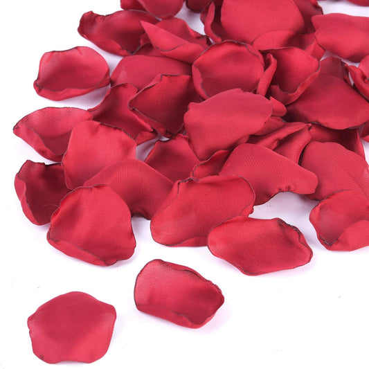 Burgundy Rose Petals 300pcs Silk Rose Petals Flower Petals for Wedding Flower Girl Basket Anniversary Romantic Night Party Table Centerpieces Valentines Decoration(Burgundy)