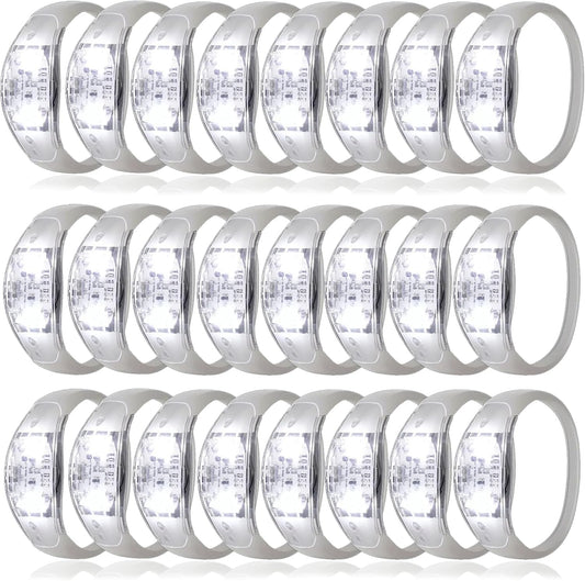 100 Pcs LED Bracelets Sound Activated with Flashing LED Strobe Music Control Light Up Bracelets for Rave, Game Prizes, Birthday Party Favor,Valentine's Day gift