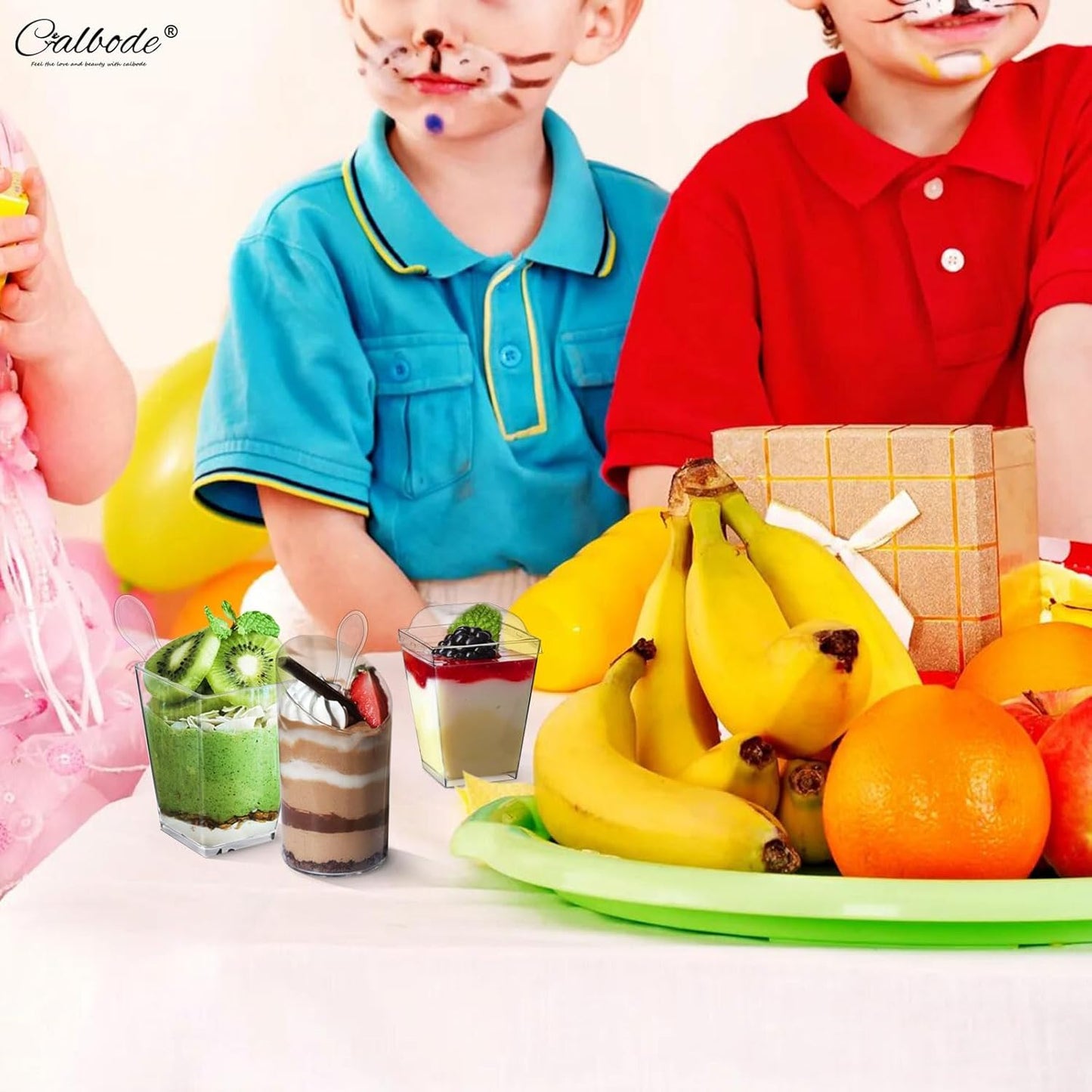 300 Pack Mini Dessert Cups with Spoons – Clear Plastic Parfait Cups for Parties, Ice Cream, Pudding, Fruit Shooters (3oz & 5oz, Oval & Square). Perfect for Appetizers & Entertaining