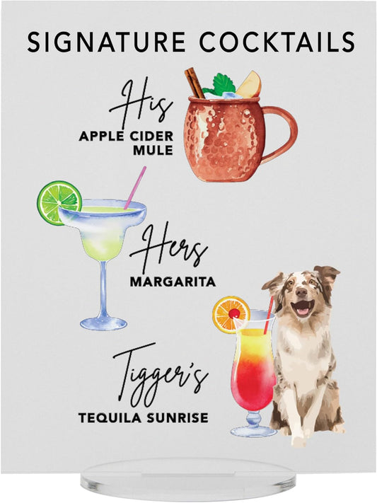 Pet Signature Drink Wedding Signs