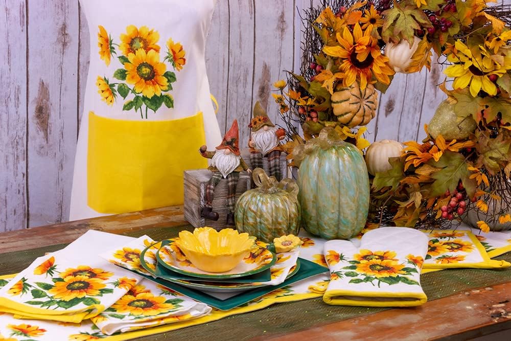 IHR Ideal Home Range Cocktail Napkins Disposable 3-Ply Paper Party Napkin Pack, 5" x 5", Colourful Sunflowers, 20-Count (Pack of 2)