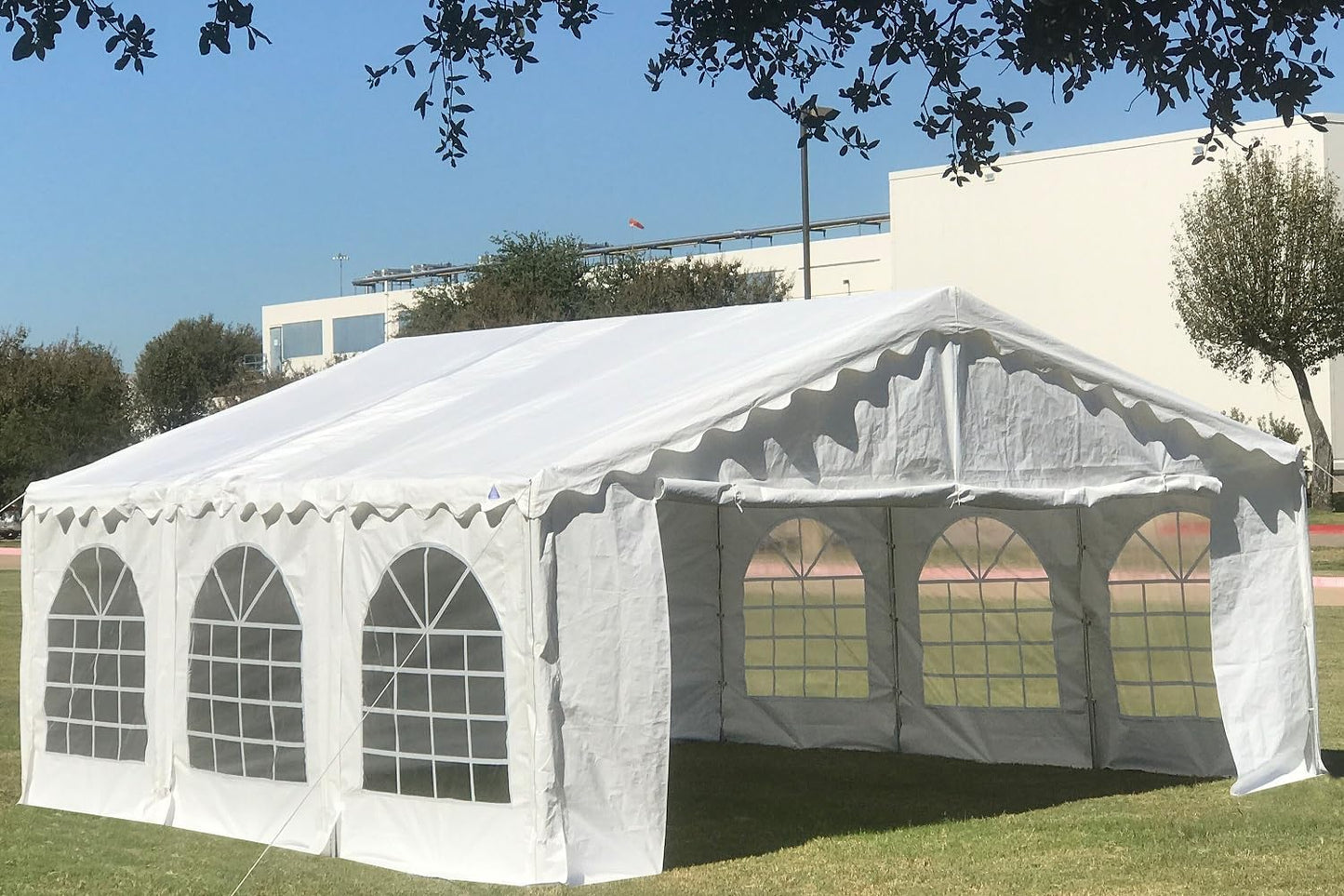 DELTA 20'x16' Budget PE Party + (2) Long Storage Bags for Parties, Outdoor Party Tents, Canopy Carpas para Fiestas, Wedding Party Event Canopy with Waterproof Top (B Model)