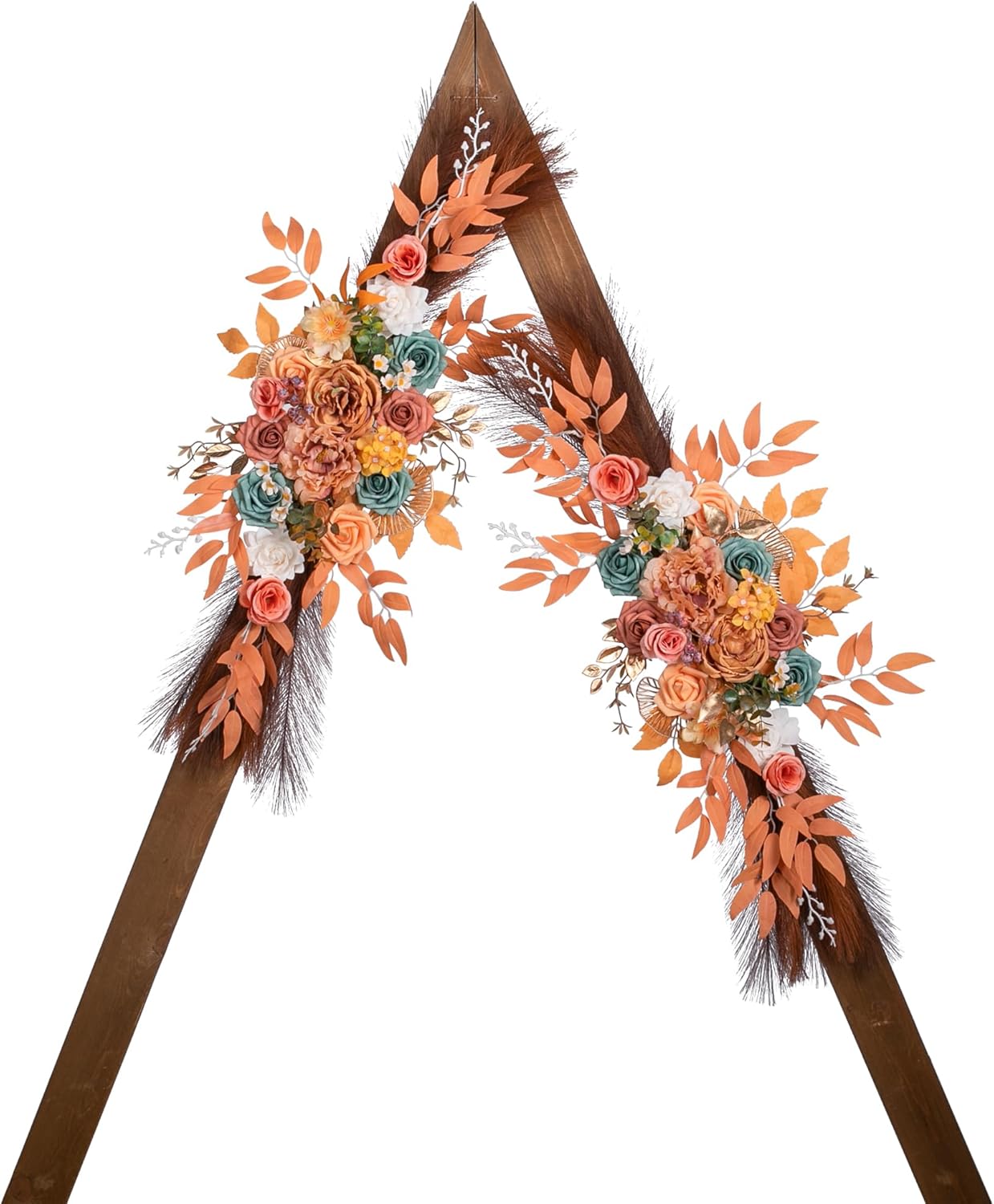 Wedding Arch Flowers, Artificial Flowers for Decoration, Large Flower Swag for Boho Styles Wedding Ceremony Floral Decor - Pack of 2