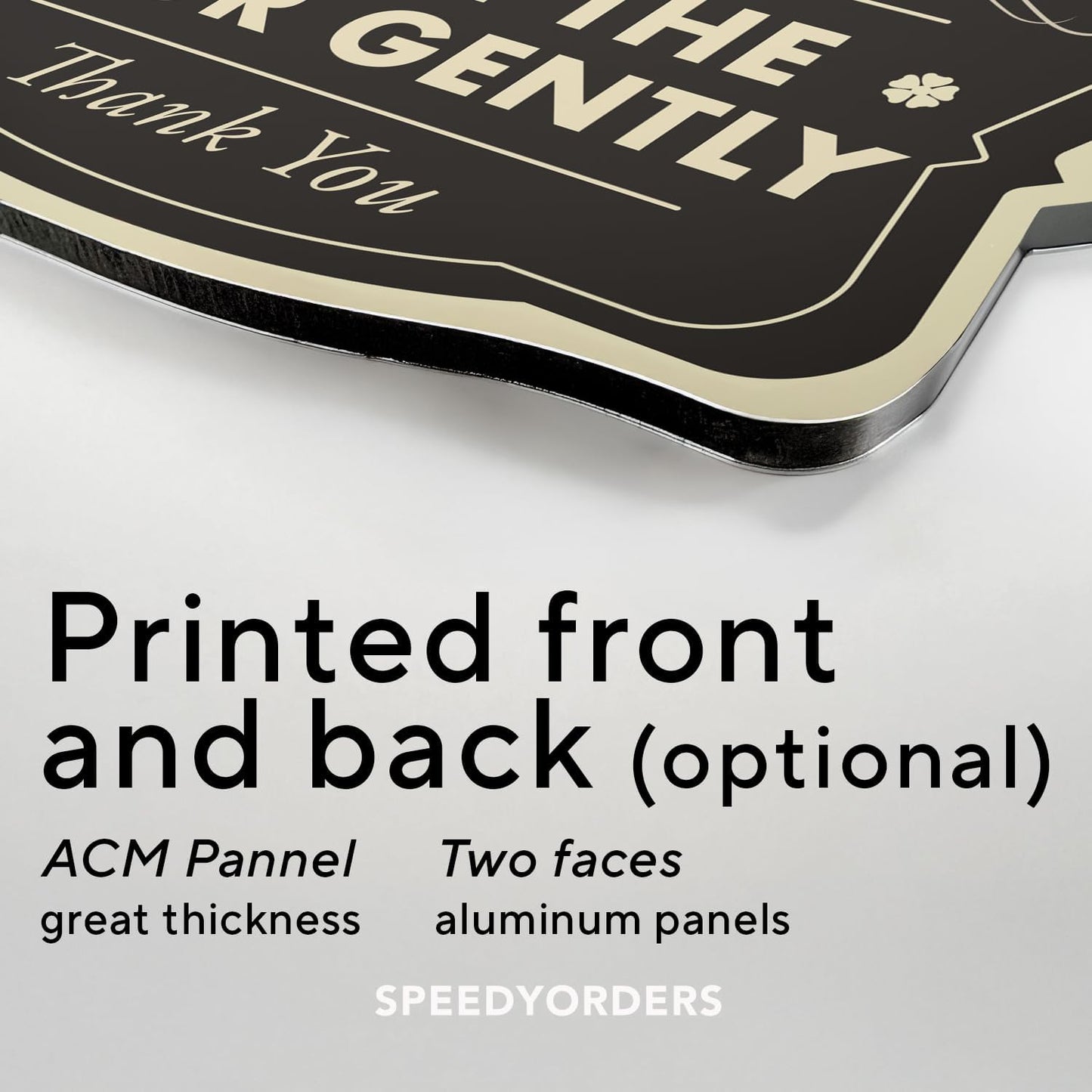 Custom Decorative Outdoor Metal Sign - Personalized Aluminum - Customized Driveway - Waterproof, Black Charcoal 36x24 In