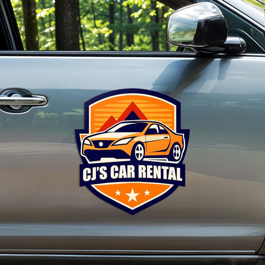Custom Die Cut Car Magnet, Personalized Sign with Logo for Car Van Truck, Advertise Your Business Vehicle Magnetic, Full Color Professional Print, Crafted in The USA