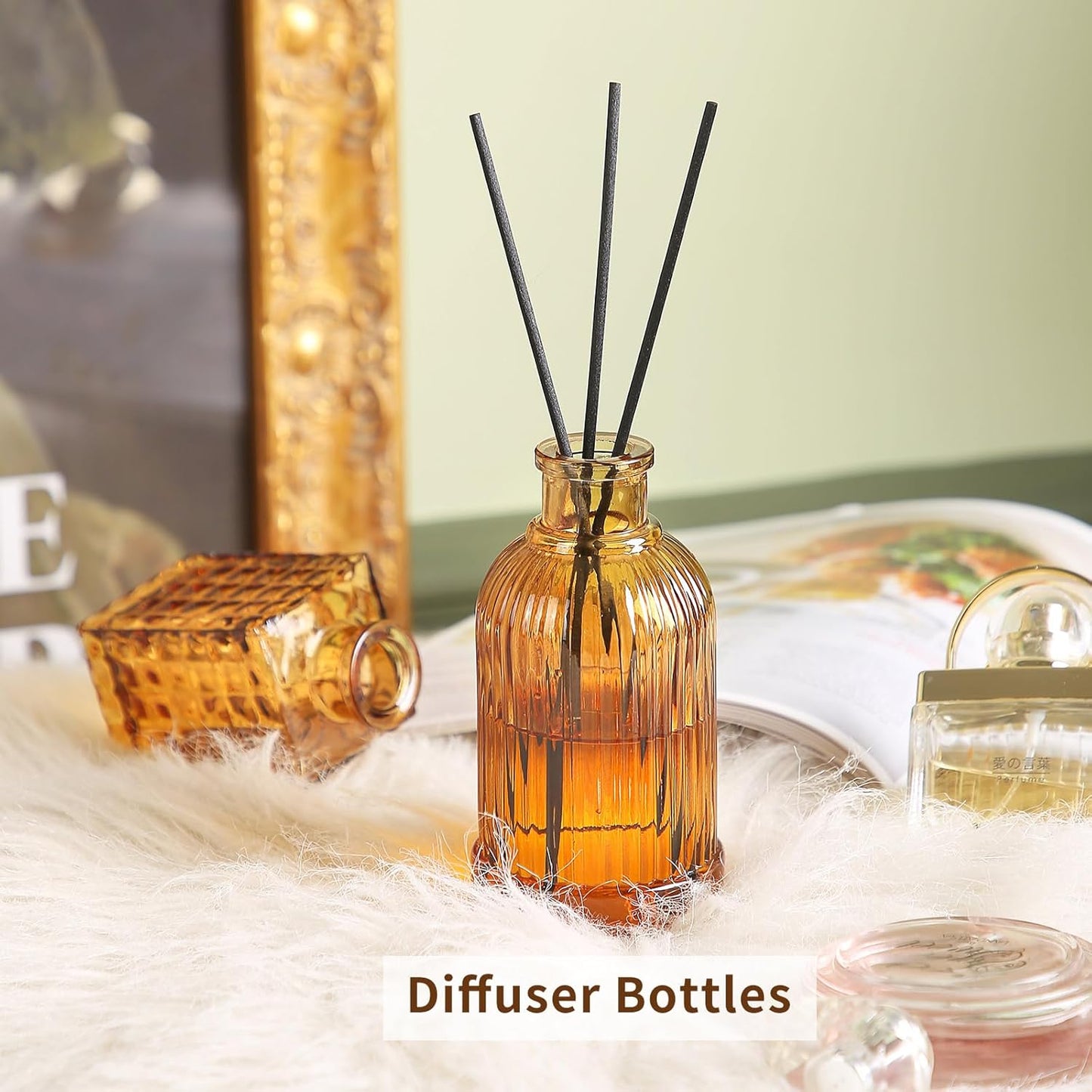 Glass Bud Vases,Small Vase for Flower,Vases for Centerpieces,Vintage Mini Vases for Wedding Decor,Home Table Decorations Diffuse Bottles,Ideals for Gifts(Pack of 30,Dark Brown)