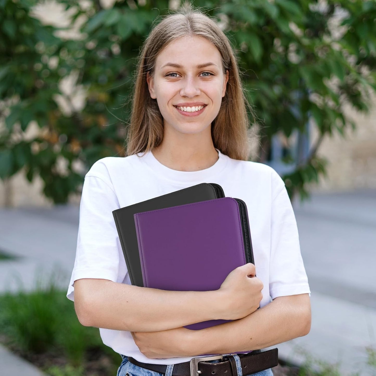 Card Binder 9 Pocket for 360 Cards - Premium Trading Card Binder with Sleeves Protection, Side Loading Collection for TCG, MTG, YGO, One Piece Collectible Cards (Orange)