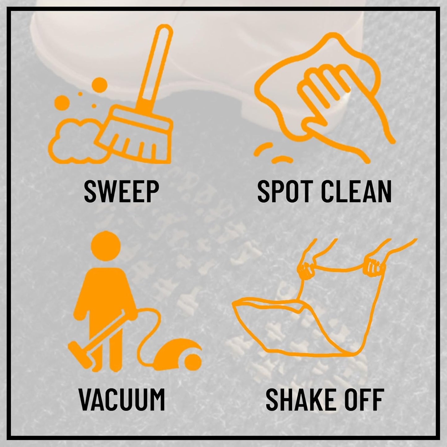 Ottomanson Commercial Scrape Rib Entry Mat – Heavy Duty Ribbed Floor Mat for High Traffic – Non Slip Rubber Back, Waterproof – Indoor Outdoor Use for Offices, Schools, Lobbies, 2'7" x 41', Black