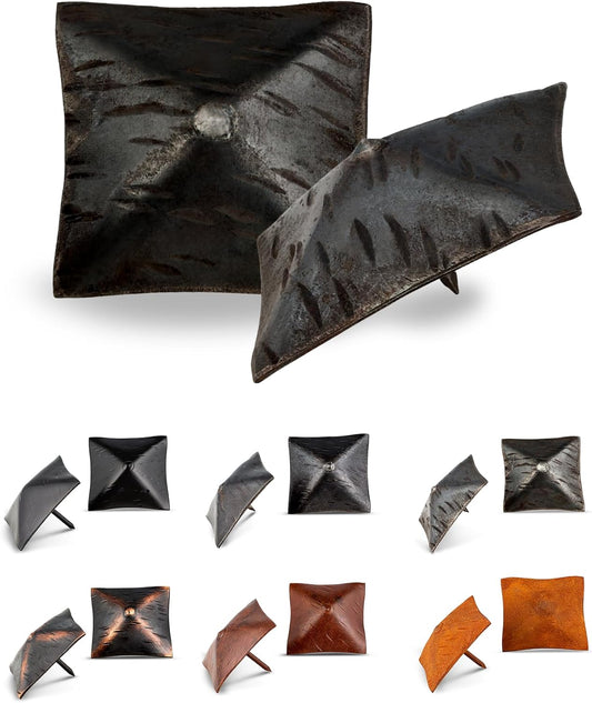 50 Pack 2" Square Head Iron Clavos Decorative Nails – Unfinished – Handmade Rustic Square Fasteners for Farmhouse Shutters, Faux Wood, Barn Doors, Shutters, and Gates – Ornamental Wood Accent