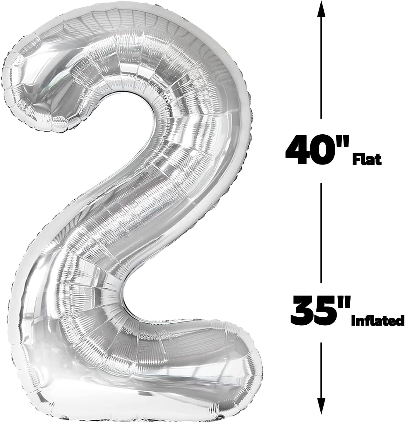 Silver Number 21 Balloon 40 inch, 12 21 Number Birthday Balloon for Boy Girl, Silver 21 for 21 12 Birthday Party, Anniversary Celebration Number Balloons
