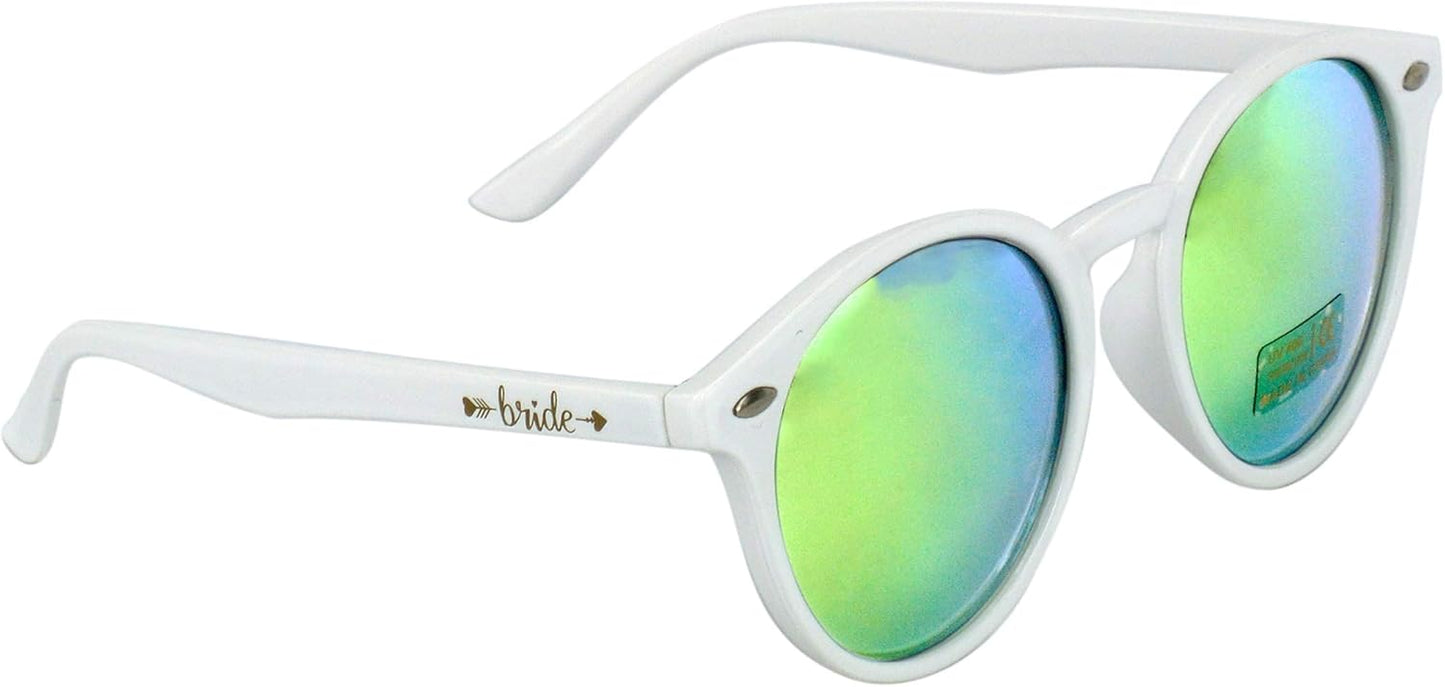 LADY&HOME Bachelorette Party Cat Eye Sunglasses - Bridesmaid & Bridal Shower Supplies, 10pcs Round Weddings Sunglasses