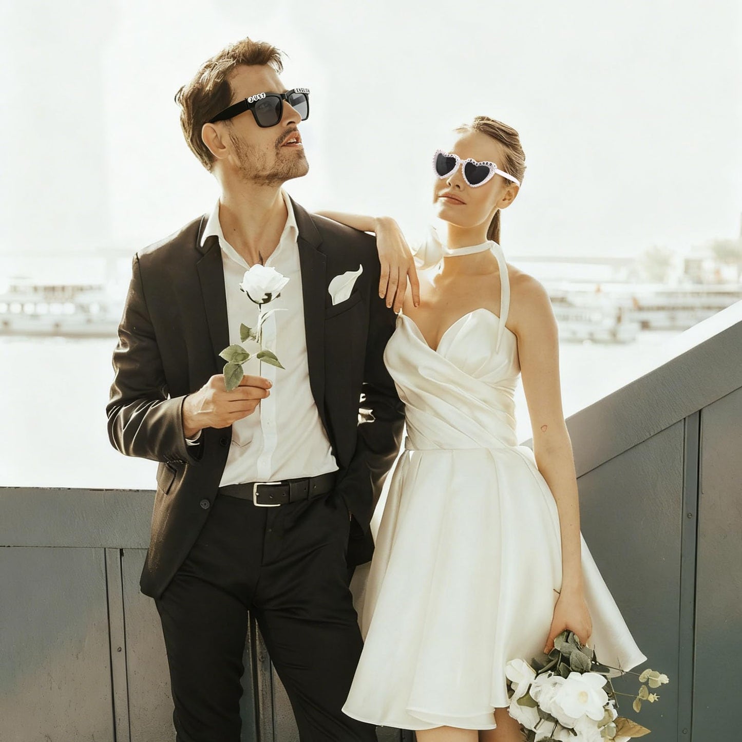 yuxiaoyu Engagement Party Decorations Just Engaged Sunglasses for Engagement Decor Just Engaged