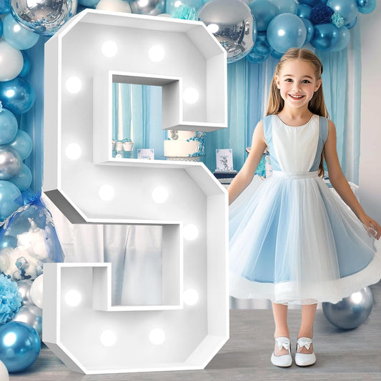 Ledido 4FT Marquee Light Up Letters, Cool White Light Up Letters Large Marquee Letter for Party Decorations, Mosaic Letter S for Balloons, Wedding Birthday Graduation Decor