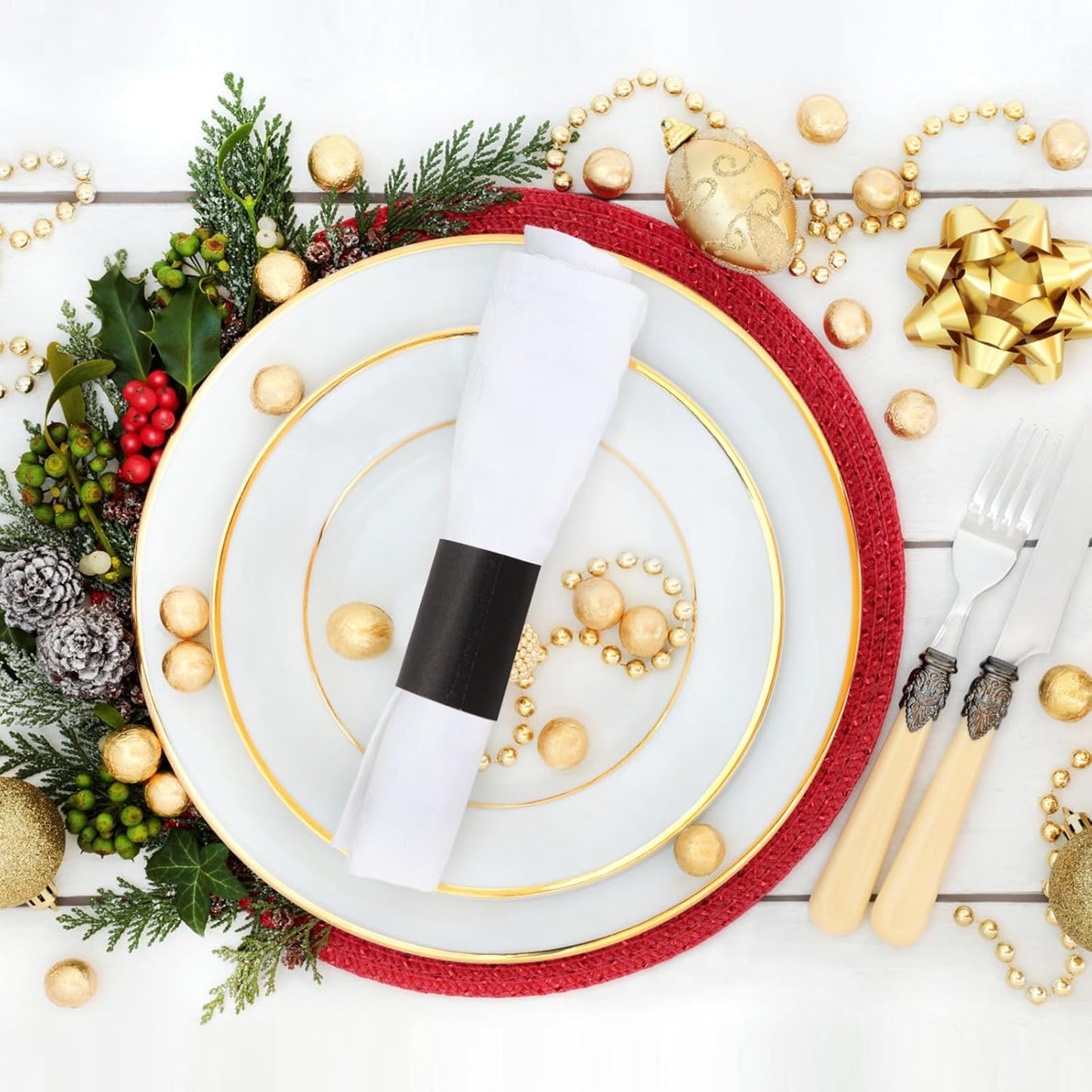 Paper Napkin Bands (Black Box of 2000), Napkin Rings Self Adhesive,Silverware Wraps Bands,XY-20002