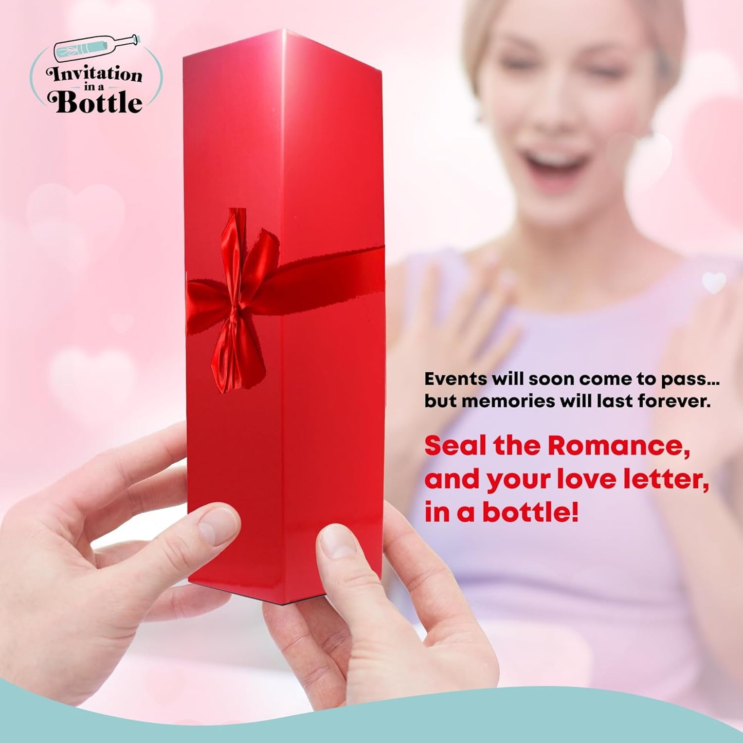 Letter in a Bottle - Valentine's Day, Anniversary or Birthday Gift for Girlfriend, Boyfriend, Fiancée, Husband Or Loving Wife - Seal the Romance Message in the Large Full Wine Size Glass Bottle