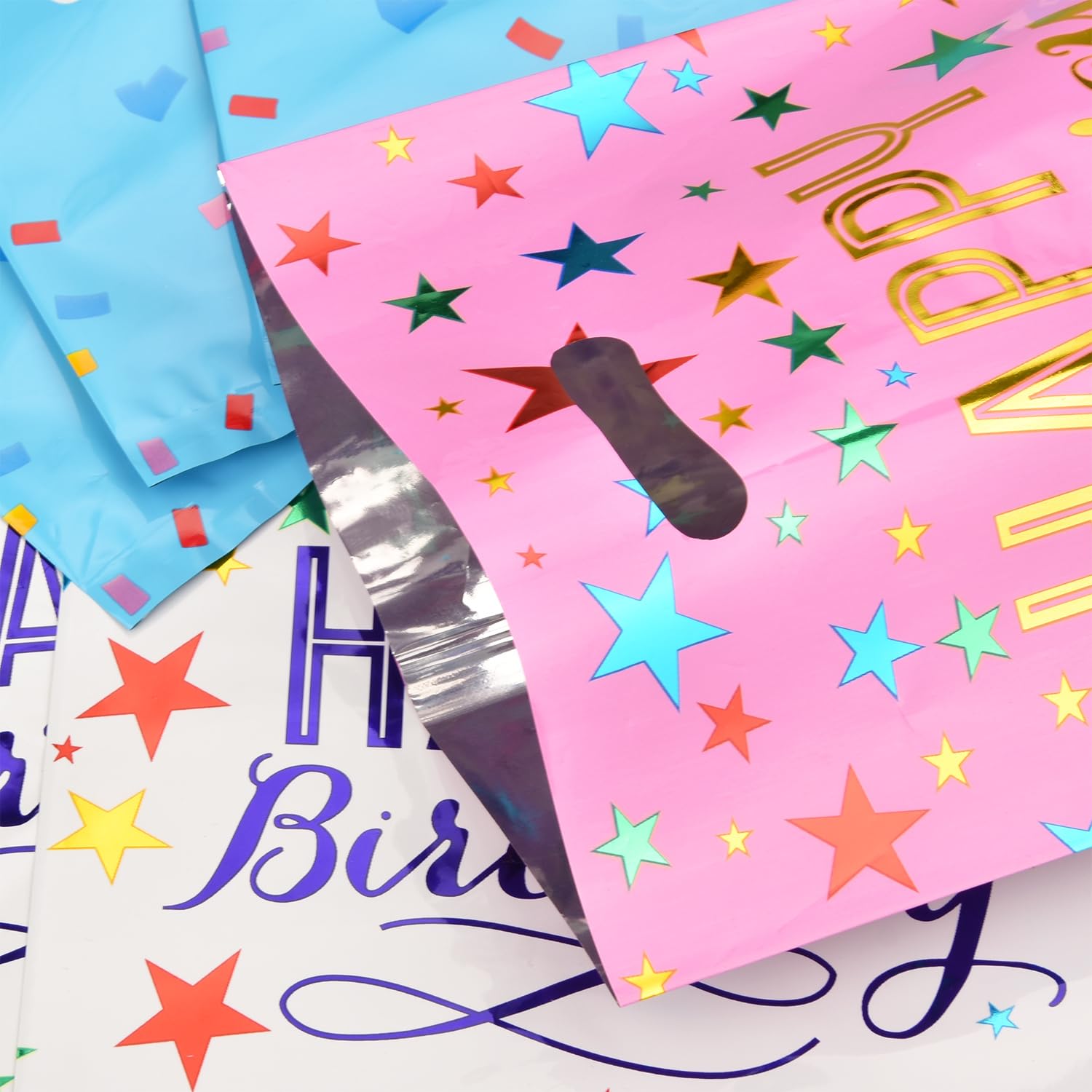 ZGORENDZ 40 Pack Party Favor Bags for Birthday Assorted Colors Goodie Gift Bags for Girls & Boys