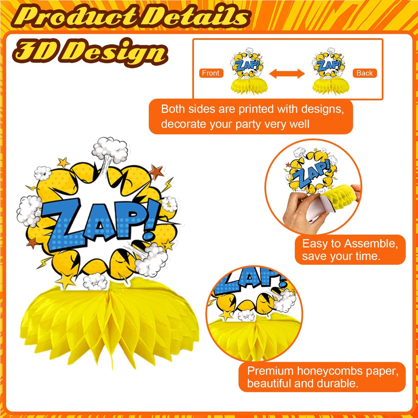 Oiuyamn 10 Pcs Hero Party Decoration