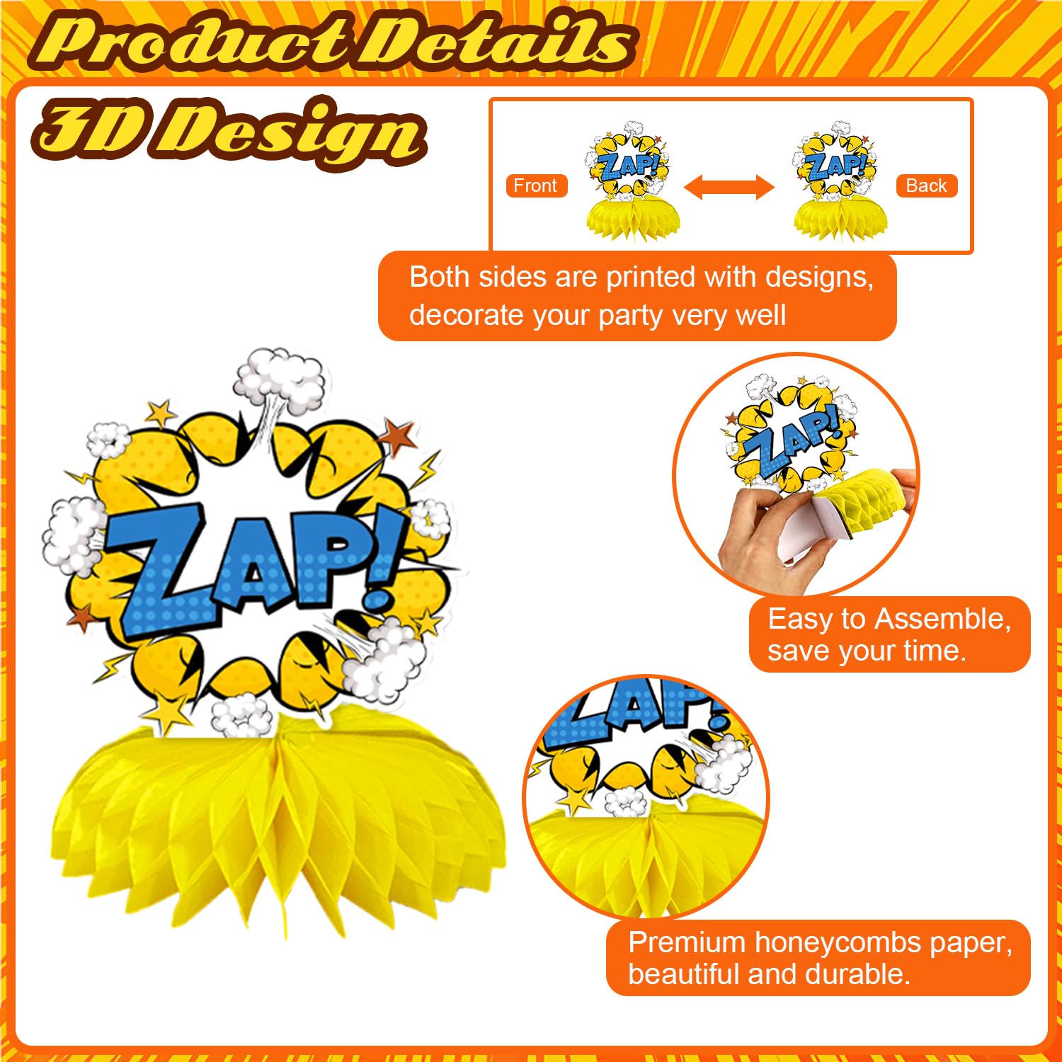 Oiuyamn 10 Pcs Hero Party Decoration