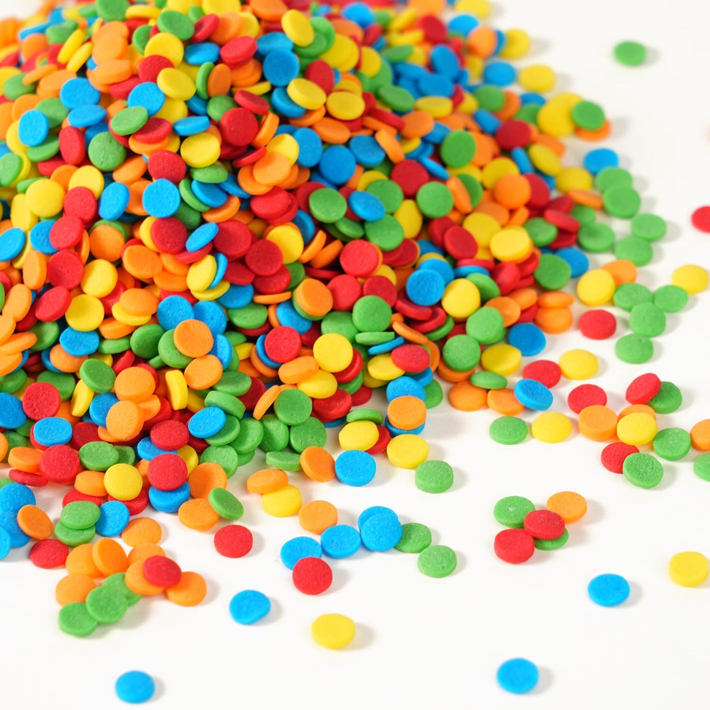 Edible Confetti Sprinkles, Rainbow Sprinkles for Cake Decorating, Round Sprinkles for Cupcakes, Cakes, Cookies, Cake Toppers, Ice Cream(120g/4.23oz)