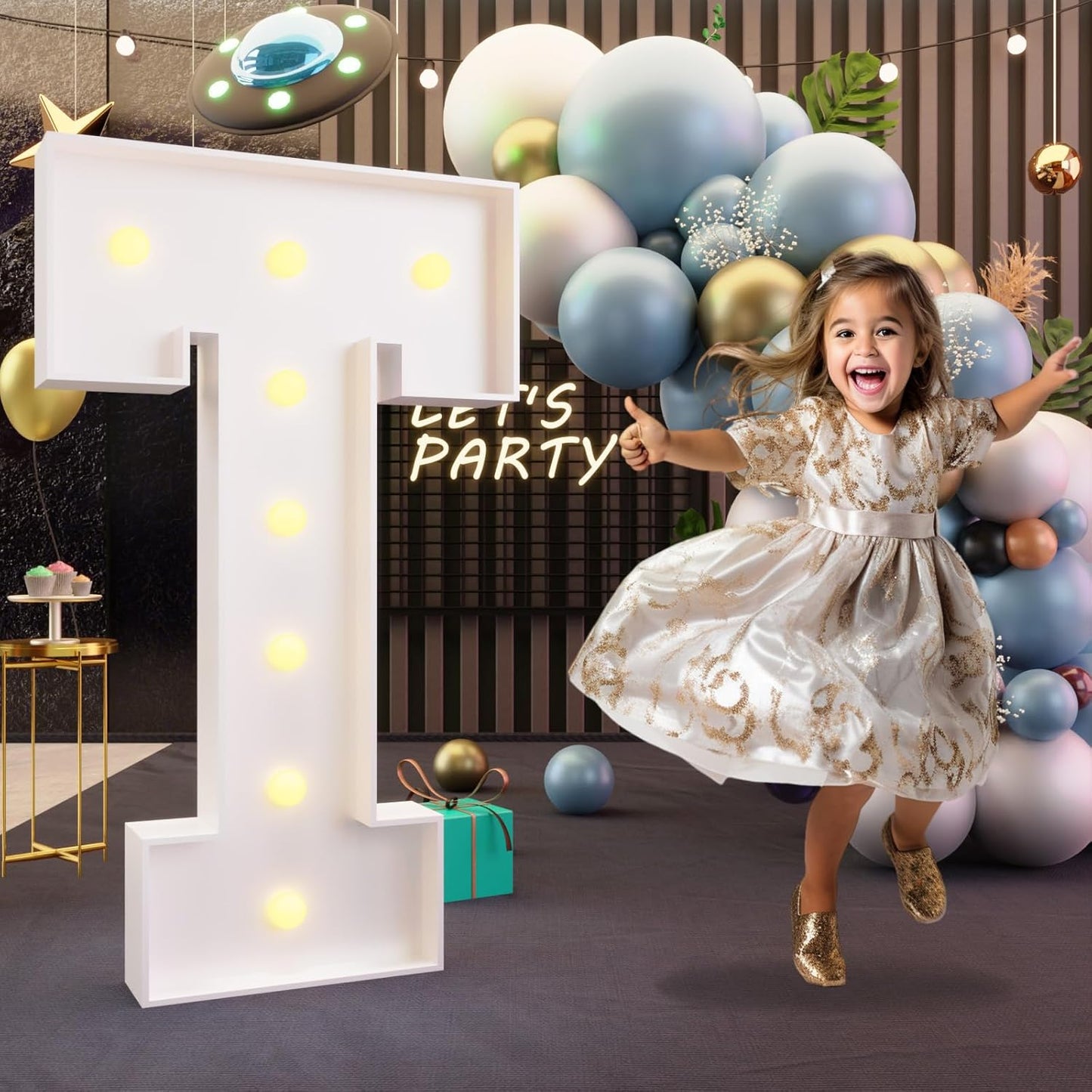 imprsv Marquee Light Up Letters, 3FT T for Birthday, Baby Shower, Wedding Decorations, Large Marquee Letters for Party Decorations