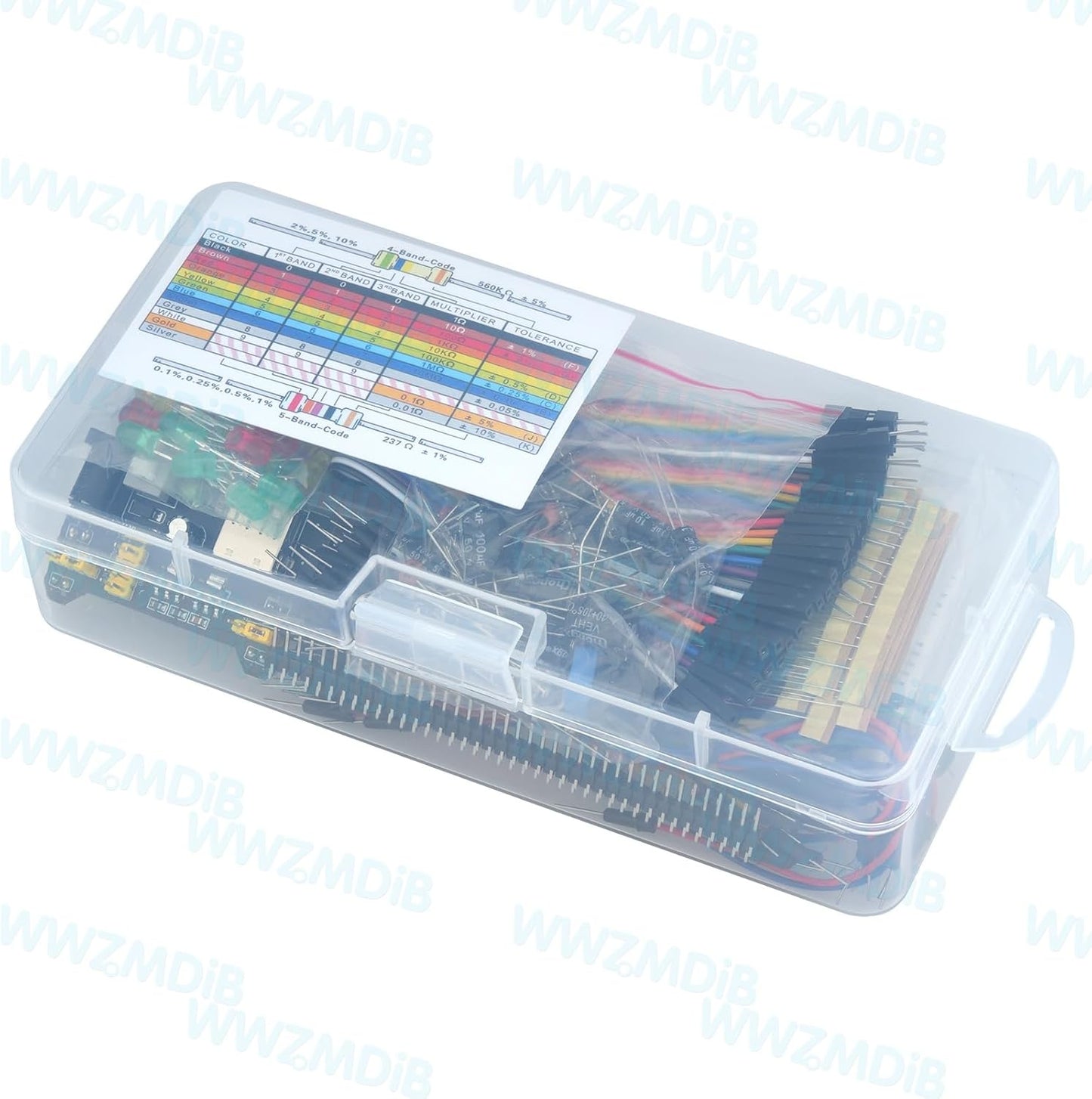 WWZMDiB 438 Pcs Electronics Breadboard Kit Beginner Starter Kit Compatible with Arduino,STM32,Raspberry Pi