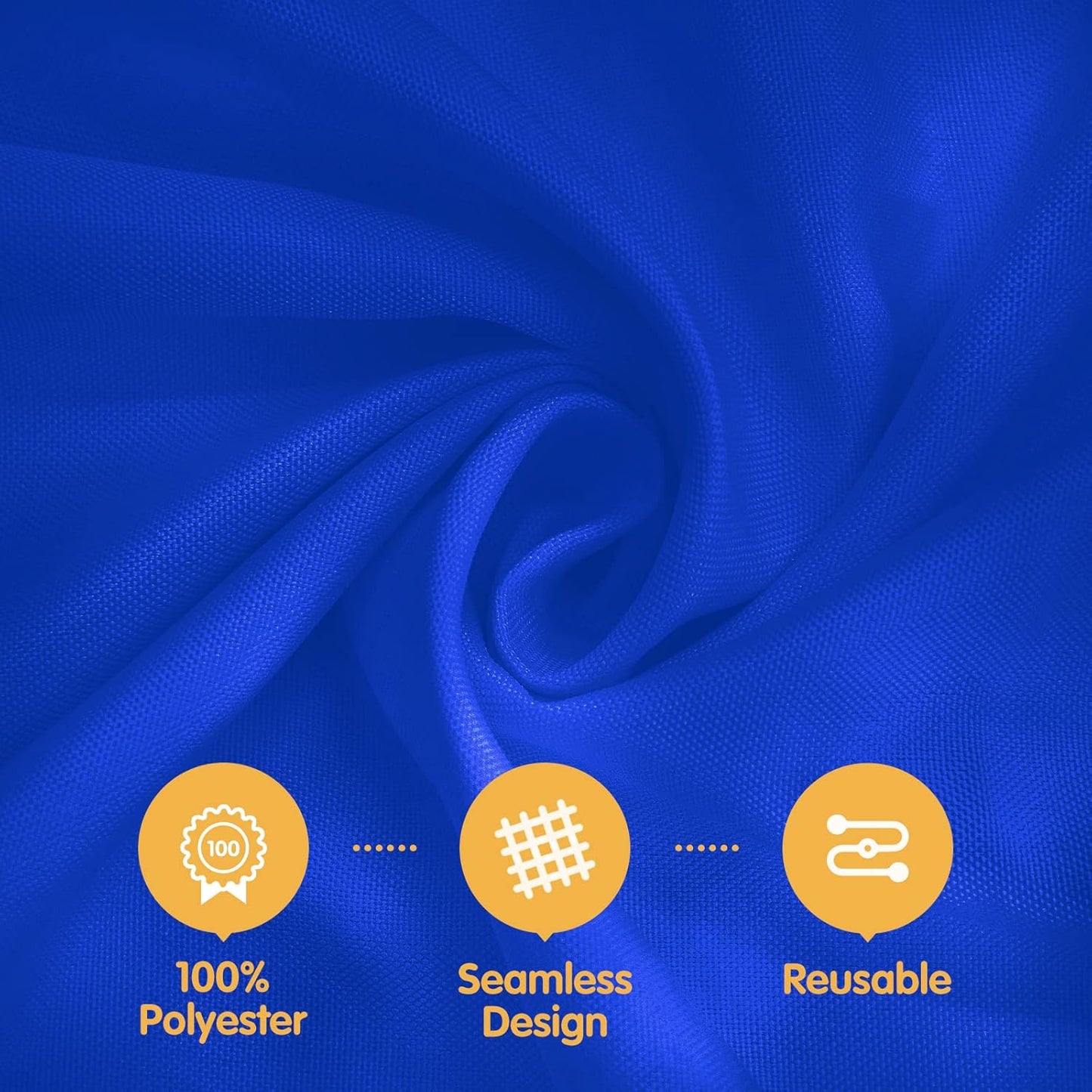 BRILLMAX 10 Pack Royal Blue Round Tablecloths 90 Inch - Circle Bulk Linen Polyester Fabric Washable Table Cloth Cover for Wedding Reception Banquet Birthday Party Buffet Restaurant